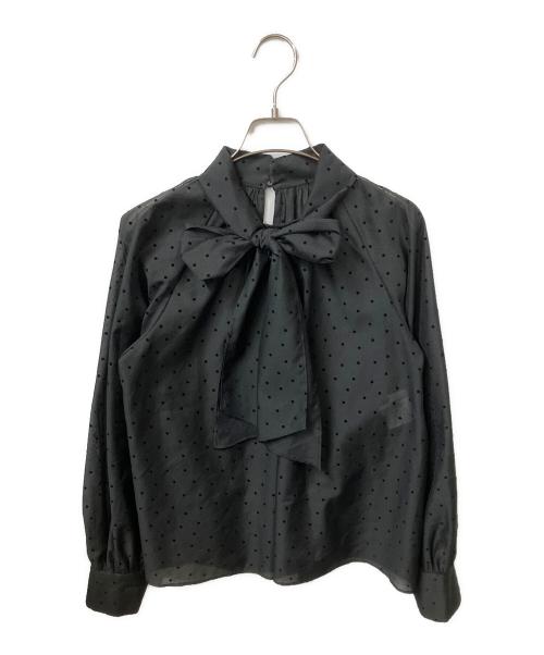 ANAYI（アナイ）ANAYI (アナイ) シアーオーガンジーボウタイ ブラウス ブラック サイズ:36の古着・服飾アイテム