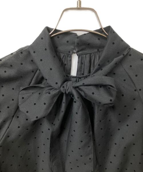 ANAYI（アナイ）ANAYI (アナイ) シアーオーガンジーボウタイ ブラウス ブラック サイズ:36の古着・服飾アイテム
