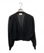UNITED ARROWSユナイテッドアローズ）の古着「シアー Vネック カーディガン 5SL」｜ブラック