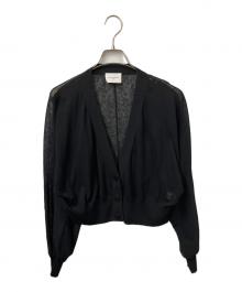 UNITED ARROWS（ユナイテッドアローズ）の古着「シアー Vネック カーディガン 5SL」｜ブラック