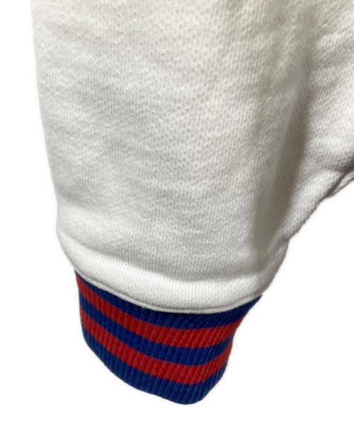 Champion REVERSE WEAVE（チャンピオン リバース ウィーブ）Champion REVERSE WEAVE (チャンピオン リバース ウィーブ) スウェットパーカー ホワイト×ブルー サイズ:2XLの古着・服飾アイテム