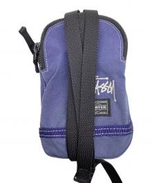 PORTER×stussy（ポーター×ステューシー）の古着「ネックポーチ ネイビー×ブラック」｜ネイビー×ブラック