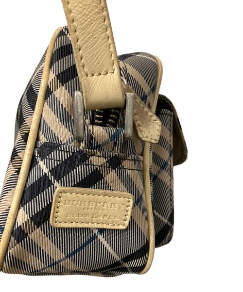 BURBERRY BLUE LABEL（バーバリー ブルー レーベル）BURBERRY BLUE LABEL (バーバリー ブルー レーベル) チェックショルダーバッグ グレー×ベージュ グレー×ベージュの古着・服飾アイテム