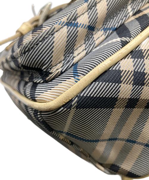 BURBERRY BLUE LABEL（バーバリー ブルー レーベル）BURBERRY BLUE LABEL (バーバリー ブルー レーベル) チェックショルダーバッグ グレー×ベージュ グレー×ベージュの古着・服飾アイテム