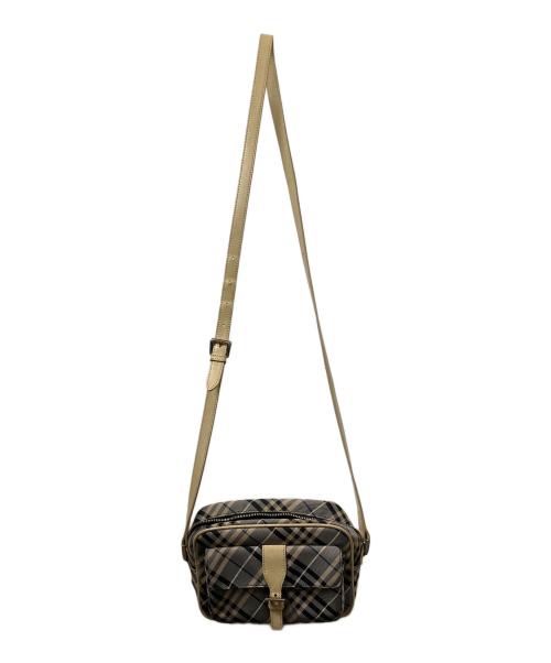 BURBERRY BLUE LABEL（バーバリー ブルー レーベル）BURBERRY BLUE LABEL (バーバリー ブルー レーベル) チェックショルダーバッグ グレー×ベージュ グレー×ベージュの古着・服飾アイテム