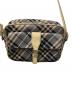 BURBERRY BLUE LABEL (バーバリー ブルー レーベル) チェックショルダーバッグ グレー×ベージュ グレー×ベージュ：4000円