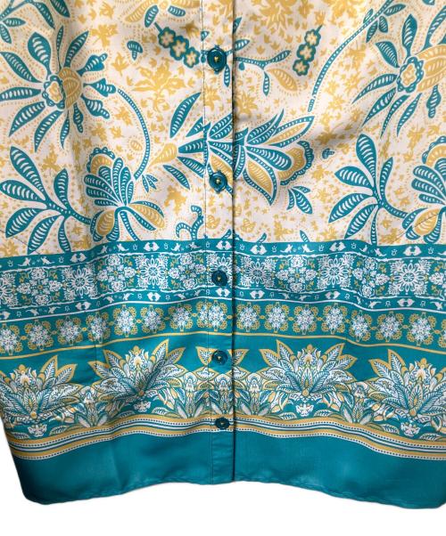 MAKANA（マカナ）MAKANA (マカナ) ハパスタイルプリントチュニックシャツ ブルー×グリーン サイズ:Freeの古着・服飾アイテム