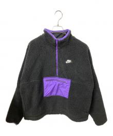 NIKE（ナイキ）の古着「ウィンター アノラック ハーフジップ L/S トップ」｜ブラック×パープル
