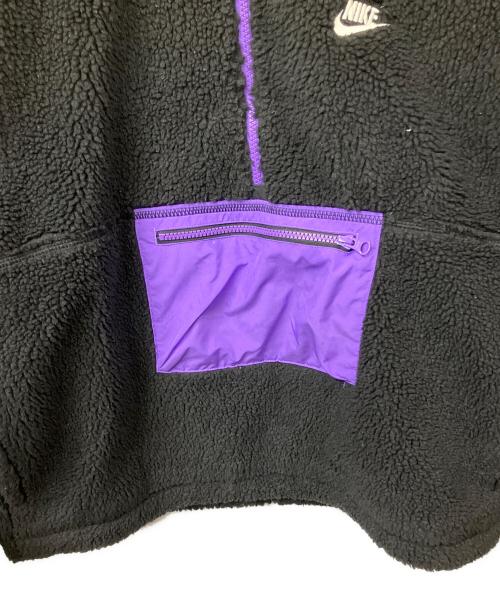 NIKE（ナイキ）NIKE (ナイキ) ウィンター アノラック ハーフジップ L/S トップ ブラック×パープル サイズ:Mの古着・服飾アイテム