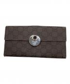 GUCCIグッチ）の古着「長財布 ブラウン」｜ブラウン