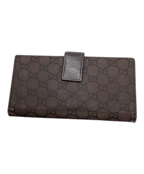 GUCCI（グッチ）GUCCI (グッチ) 長財布 ブラウン ブラウンの古着・服飾アイテム