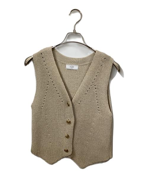SLOBE IENA（スローブ イエナ）SLOBE IENA (スローブ イエナ) ニットジレ ベージュ サイズ:FREEの古着・服飾アイテム