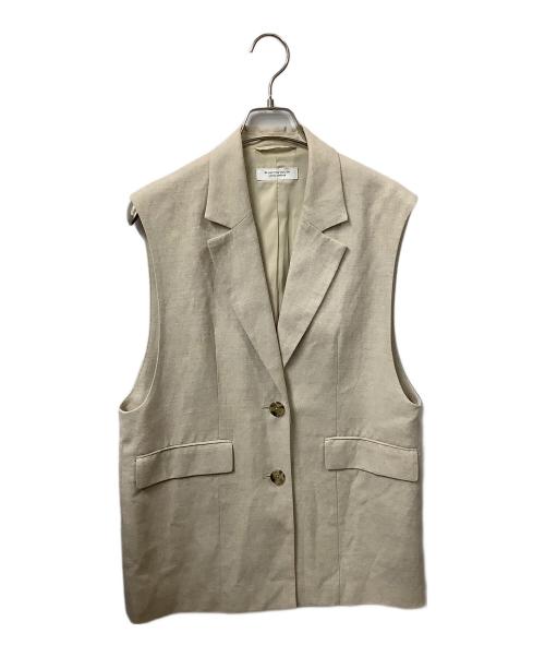 BEAUTY&YOUTH（ビューティーアンドユース）BEAUTY&YOUTH (ビューティーアンドユース) シャークスキン ベスト ベージュ サイズ:Sの古着・服飾アイテム
