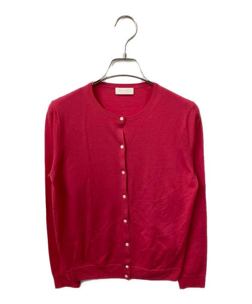 BALLSEY（ボールジィ）BALLSEY (ボールジィ) スーパーファインウール クルーネックカーディガン ピンク サイズ:Sの古着・服飾アイテム