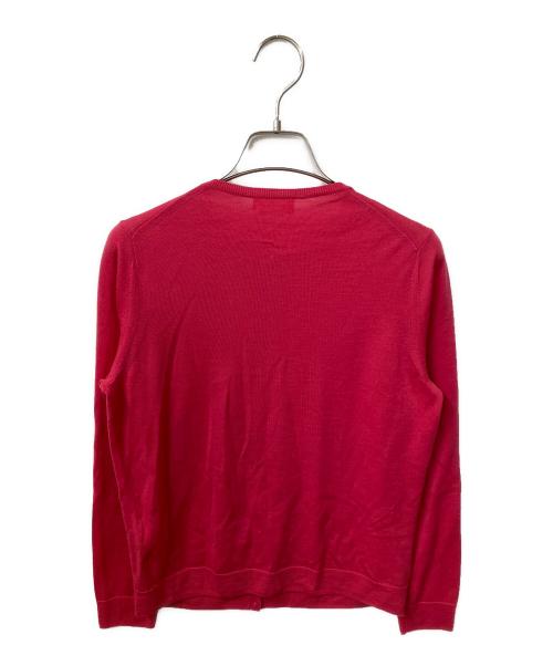 BALLSEY（ボールジィ）BALLSEY (ボールジィ) スーパーファインウール クルーネックカーディガン ピンク サイズ:Sの古着・服飾アイテム