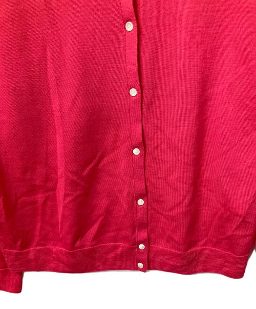 BALLSEY（ボールジィ）BALLSEY (ボールジィ) スーパーファインウール クルーネックカーディガン ピンク サイズ:Sの古着・服飾アイテム