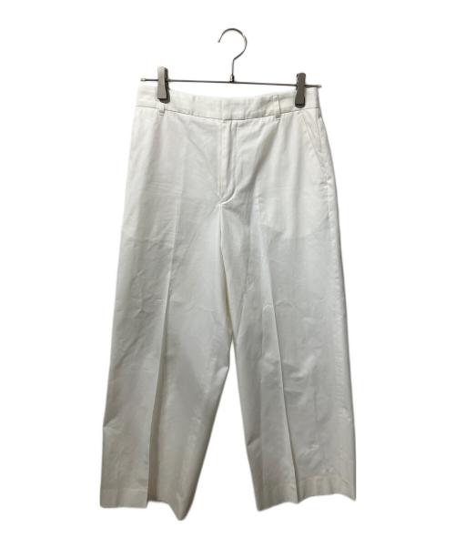 TOMORROW LAND（トゥモローランド）TOMORROW LAND (トゥモローランド) コットンシルクデニム ワイドストレートパンツ ホワイト サイズ:36の古着・服飾アイテム
