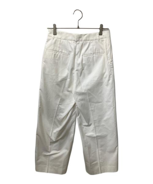 TOMORROW LAND（トゥモローランド）TOMORROW LAND (トゥモローランド) コットンシルクデニム ワイドストレートパンツ ホワイト サイズ:36の古着・服飾アイテム