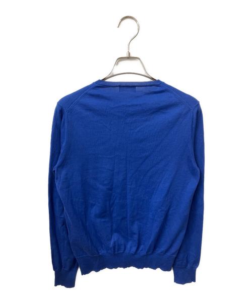 BALLSEY（ボールジィ）BALLSEY (ボールジィ) ハイゲージコットン クルーネックカーディガン ブルー サイズ:Sの古着・服飾アイテム