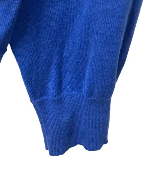 BALLSEY（ボールジィ）BALLSEY (ボールジィ) ハイゲージコットン クルーネックカーディガン ブルー サイズ:Sの古着・服飾アイテム