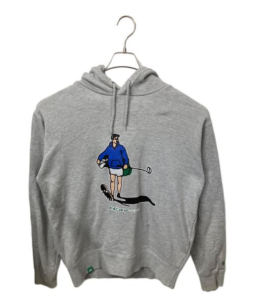Pacific GOLF CLUB（パシフィックゴルフクラブ）Pacific GOLF CLUB (パシフィックゴルフクラブ) SKATER SWEAT HOODIE グレー サイズ:Lの古着・服飾アイテム