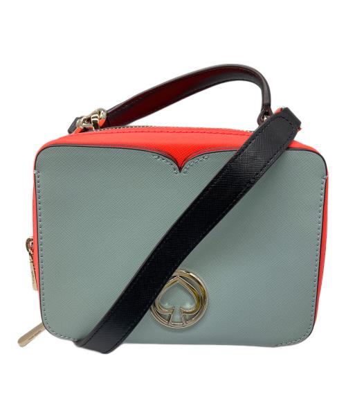 Kate Spade（ケイトスペード）Kate Spade (ケイトスペード) 2WAYバッグ レッド×ブルーの古着・服飾アイテム