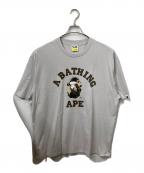 A BATHING APEア ベイシング エイプ）の古着「CAMO COLLEGE TEE」｜グレー