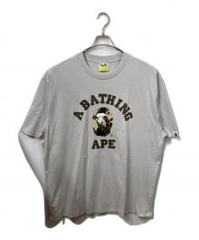 A BATHING APE（アベイシングエイプ）の古着「CAMO COLLEGE TEE」｜グレー