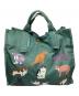 ear PAPILLONNER（イアパピヨネ）の古着「2wayトートバッグ 猫柄 グリーン」｜グリーン