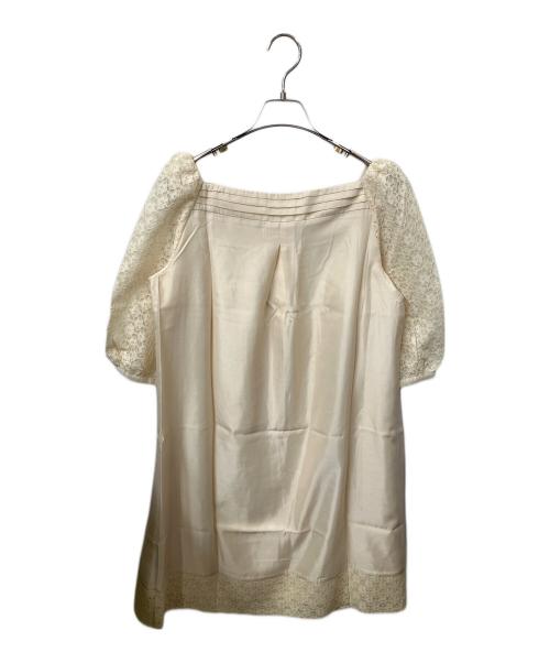 Rose Tiara（ローズティアラ）Rose Tiara (ローズティアラ) 半袖ワンピース ベージュ サイズ:42 未使用品の古着・服飾アイテム