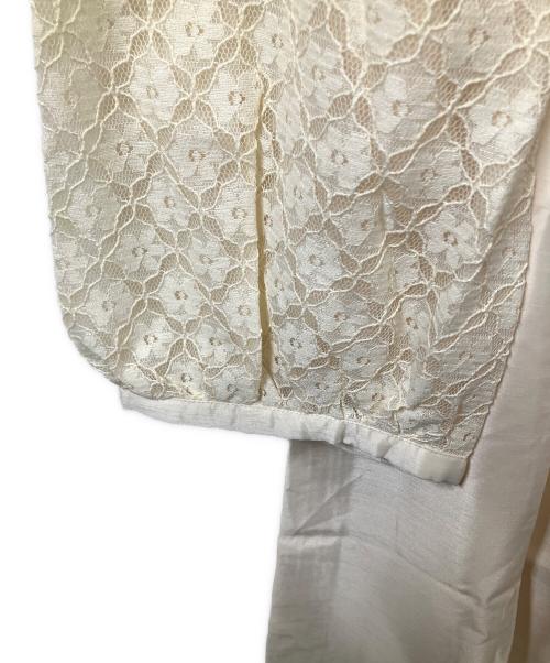 Rose Tiara（ローズティアラ）Rose Tiara (ローズティアラ) 半袖ワンピース ベージュ サイズ:42 未使用品の古着・服飾アイテム