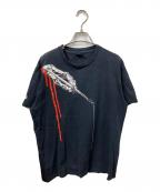 CUSTOMADE×stussyカスタメイド×ステューシー）の古着「プリント半袖カットソー ブラック」｜ブラック