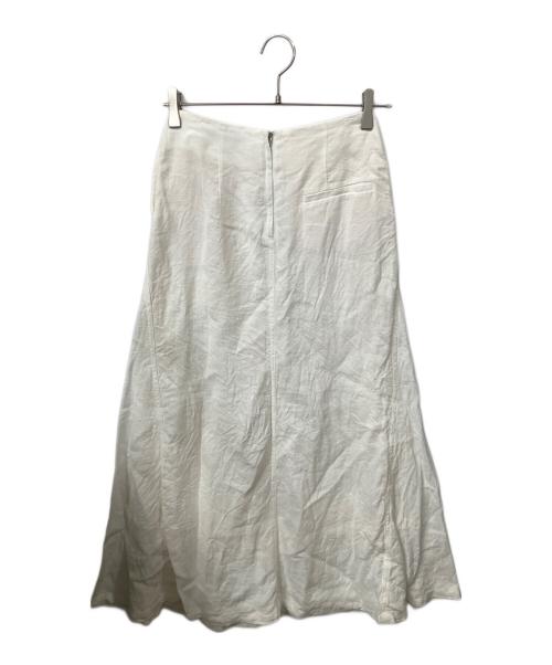 FRAMeWORK（フレームワーク）FRAMeWORK (フレームワーク) ヘビーリネンスカート ホワイト サイズ:36の古着・服飾アイテム