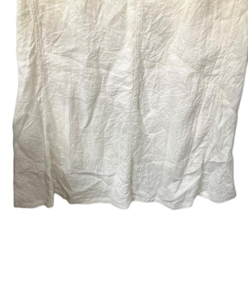 FRAMeWORK（フレームワーク）FRAMeWORK (フレームワーク) ヘビーリネンスカート ホワイト サイズ:36の古着・服飾アイテム
