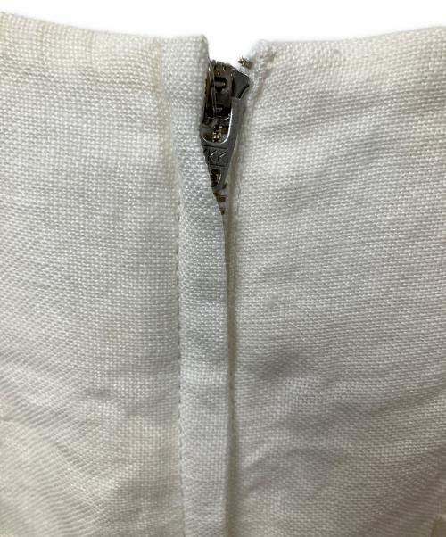 FRAMeWORK（フレームワーク）FRAMeWORK (フレームワーク) ヘビーリネンスカート ホワイト サイズ:36の古着・服飾アイテム