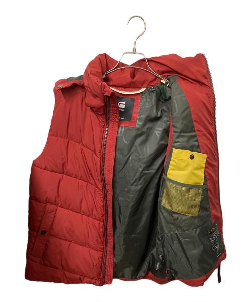 G-STAR RAW（ジースターロゥ）G-STAR RAW (ジースターロゥ) Whistler Hooded Vest レッド レッド サイズ:Ｍの古着・服飾アイテム