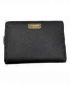 Kate Spadeケイトスペード）の古着「2つ折り財布 ブラック」｜ブラック