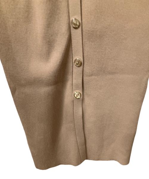 rienda（リエンダ）rienda (リエンダ) バックボタンBigカラータイト2way Knit OP ブラウン サイズ:Ｍ 未使用品の古着・服飾アイテム