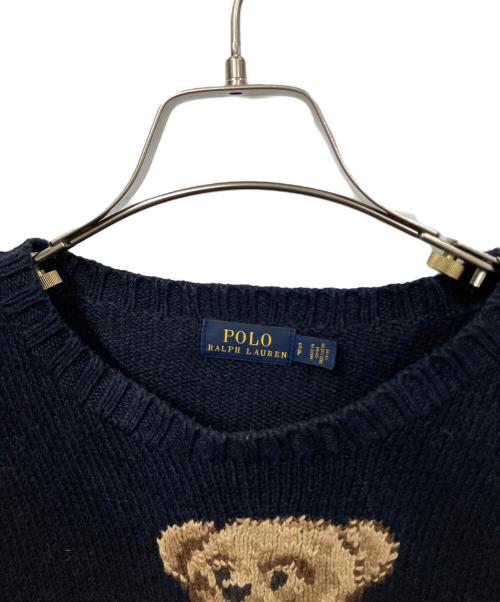 POLO RALPH LAUREN（ポロ・ラルフローレン）POLO RALPH LAUREN (ポロ・ラルフローレン) ニット ポロベア ネイビー サイズ:SPの古着・服飾アイテム