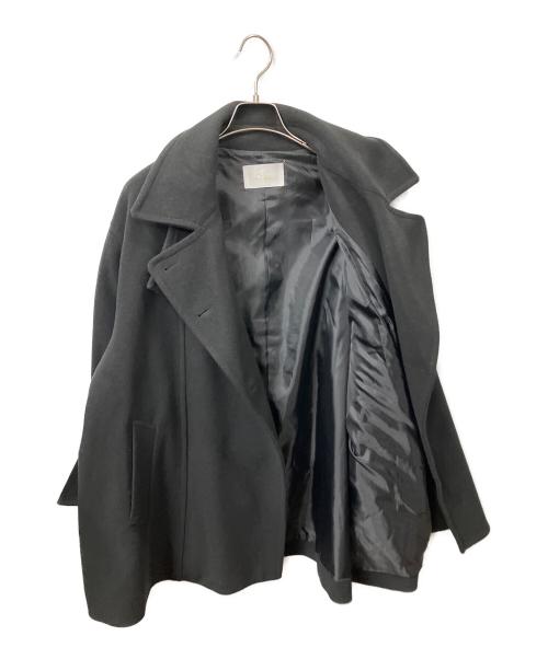 chico（チコ）chico (チコ) ミディアム丈トレンチ風コート ブラック ブラック サイズ:Freeの古着・服飾アイテム