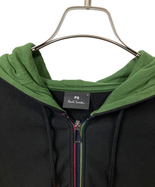 PS Paul Smith（ＰＳポールスミス）PS Paul Smith (ＰＳポールスミス) ジップパーカー ブラック サイズ:Lの古着・服飾アイテム