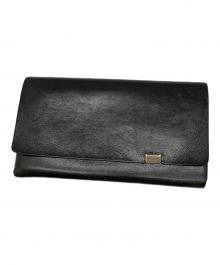 所作 shosa（ショサ）の古着「箔押し牛革ロングウォレット」｜ブラック