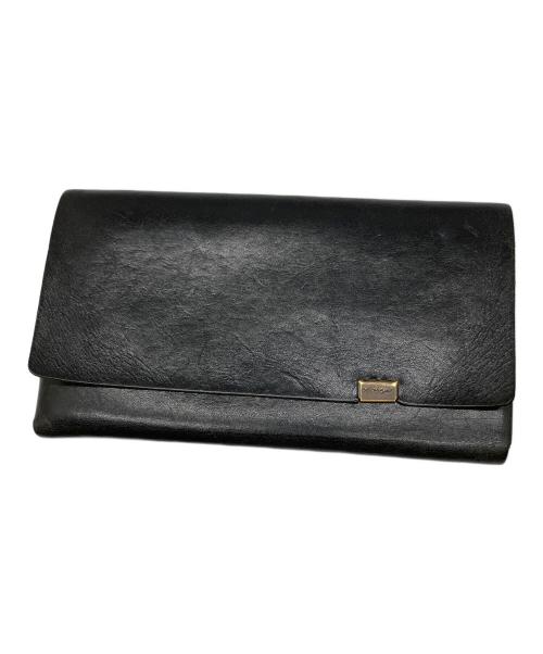 所作 shosa（ショサ）所作 shosa (ショサ) 箔押し牛革ロングウォレット ブラックの古着・服飾アイテム