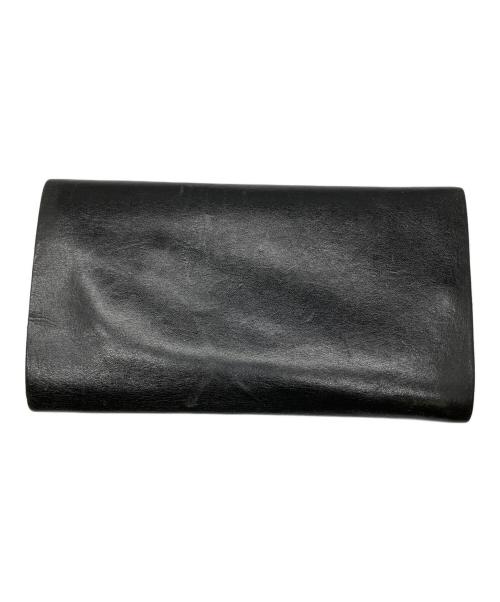 所作 shosa（ショサ）所作 shosa (ショサ) 箔押し牛革ロングウォレット ブラックの古着・服飾アイテム
