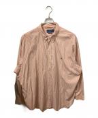 RALPH LAURENラルフローレン）の古着「ストライプ長袖シャツ オレンジ×ネイビー」｜オレンジ×ネイビー