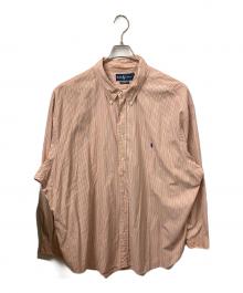 RALPH LAUREN（ラルフローレン）の古着「ストライプ長袖シャツ オレンジ×ネイビー」｜オレンジ×ネイビー