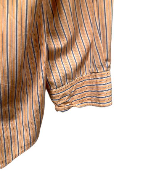 RALPH LAUREN（ラルフローレン）RALPH LAUREN (ラルフローレン) ストライプ長袖シャツ オレンジ×ネイビー オレンジ×ネイビー サイズ:3xの古着・服飾アイテム