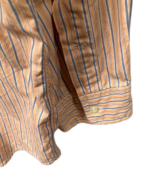 RALPH LAUREN（ラルフローレン）RALPH LAUREN (ラルフローレン) ストライプ長袖シャツ オレンジ×ネイビー オレンジ×ネイビー サイズ:3xの古着・服飾アイテム