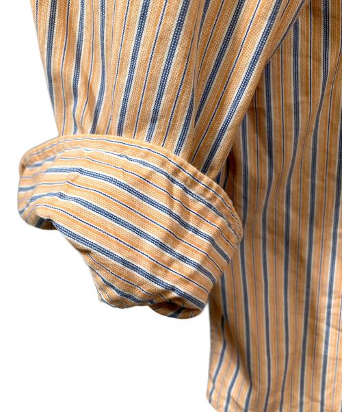 RALPH LAUREN（ラルフローレン）RALPH LAUREN (ラルフローレン) ストライプ長袖シャツ オレンジ×ネイビー オレンジ×ネイビー サイズ:3xの古着・服飾アイテム