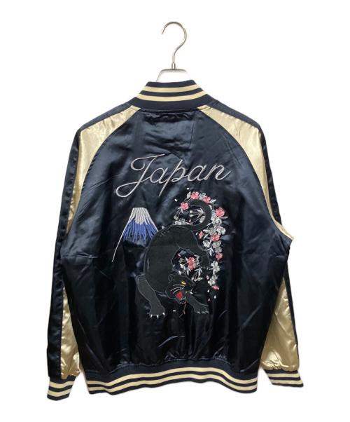 一心如鏡（イッシンニョキョウ）一心如鏡 (イッシンニョキョウ) スカジャン JAPAN ネイビー サイズ:3Lの古着・服飾アイテム